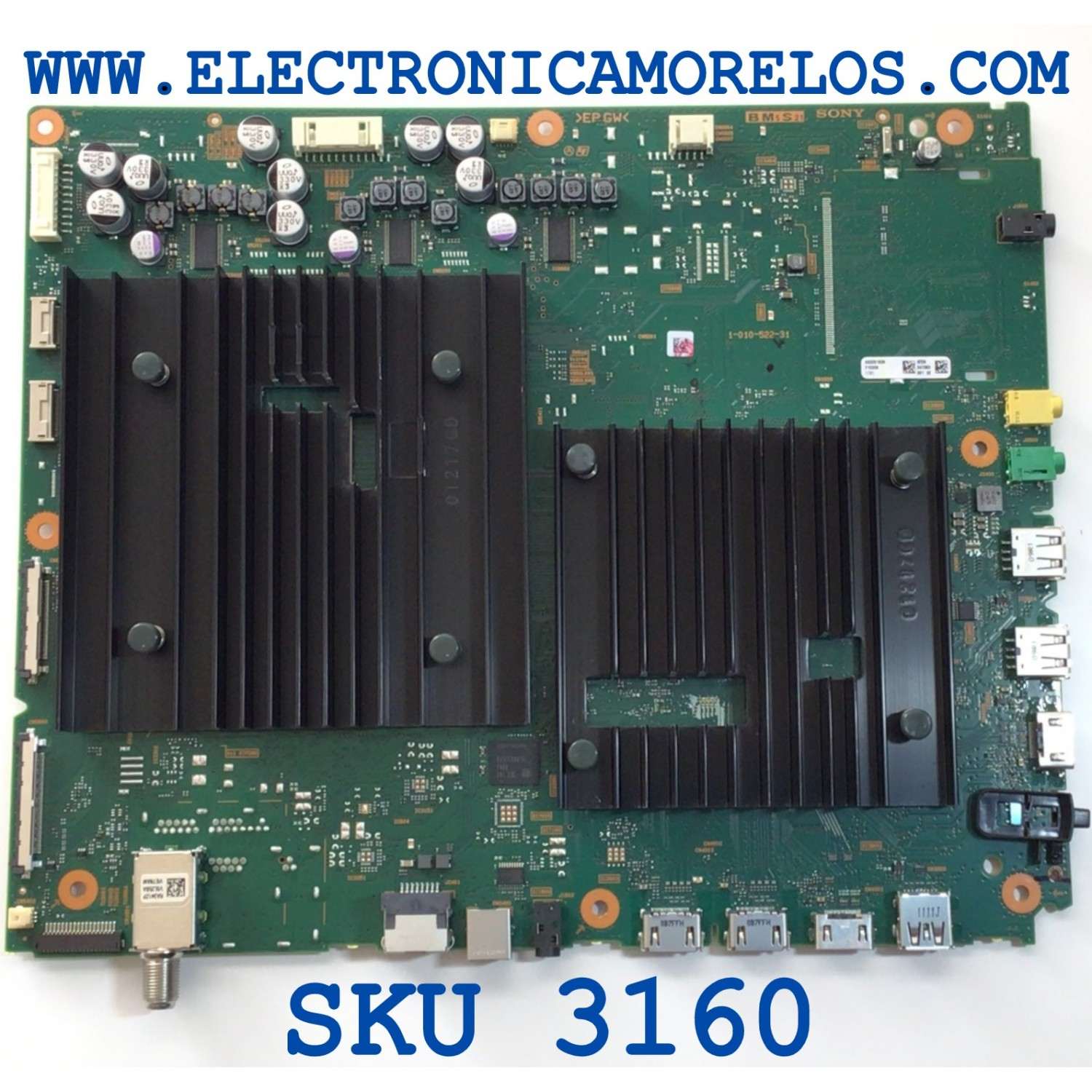 MAIN PARA TV SONY 4K·UHD·HDR / NUMERO DE PARTE A5026193A 422 / 1-010-522-31 / 101052231 / A-5026-193-A 422 / PANEL YDBO065UTG01 / MODELO XR-65A90J / XR65A90J